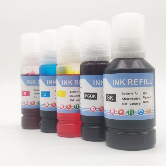 botol refill dakwat epson 105/106 untuk pencetak inkjet lima warna ecotank et-7750 / et-7700 